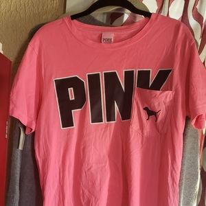 Pink by Victoria secret pocket tshirt